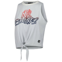 Atlanta Braves The Wild Collective Women's Twisted Tie Front Tank Top | MLB Outlet