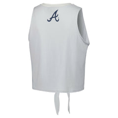 Atlanta Braves The Wild Collective Women's Twisted Tie Front Tank Top | MLB Outlet