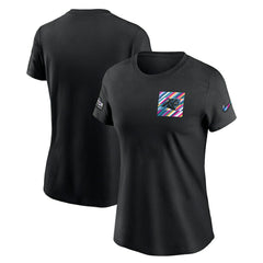 Carolina Panthers Nike Women's Crucial Catch Sideline Tri-Blend T-Shirt