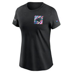 Carolina Panthers Nike Women's Crucial Catch Sideline Tri-Blend T-Shirt