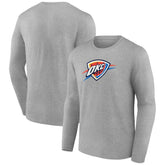 Oklahoma City Thunder Primary Team Logo Long Sleeve T-Shirt New