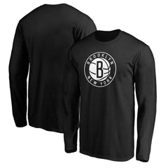 Brooklyn Nets Primary Team Logo Long Sleeve T-Shirt New
