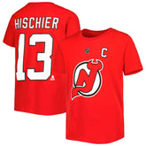 Nico Hischier New Jersey Devils Youth Player Name & Number T-Shirt For Sale