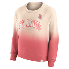 St. Louis Cardinals Fanatics Women's Luxe Lounge Arch Raglan Pullover Sweatshirt | MLB New