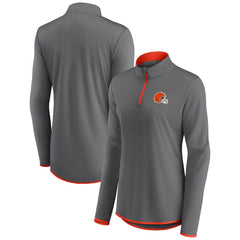 Cleveland Browns Women's Adult Corner Long Sleeve 1/4 Zip Top