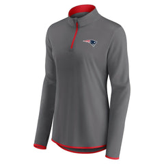 New England Patriots Women's Adult Corner Long Sleeve 1/4 Zip Top