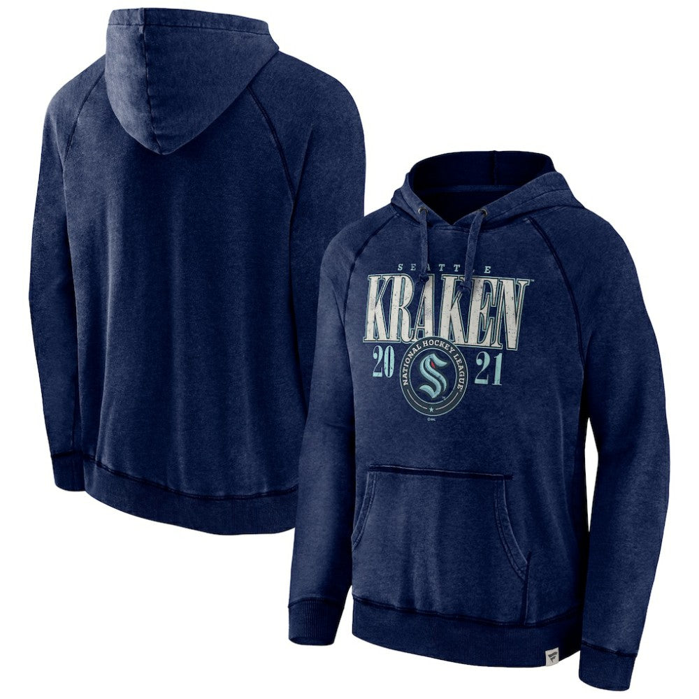 Seattle Kraken Fanatics Shoulder-To-Shoulder Raglan Pullover Hoodie On Sale