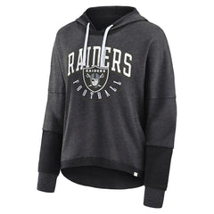 Las Vegas Raiders Fanatics Women's Lightewight Modest Crop Lounge Helmet Arch Pullover Hoodie