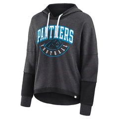 Carolina Panthers Fanatics Women's Lightewight Modest Crop Lounge Helmet Arch Pullover Hoodie