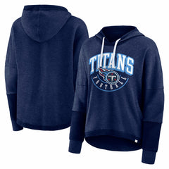 Tennessee Titans Fanatics Women's Lightewight Modest Crop Lounge Helmet Arch Pullover Hoodie