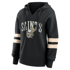 New Orleans Saints Fanatics Women's Bold Move Dolman V-Neck Hip HIp Hoodie