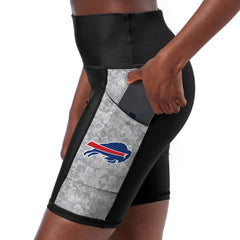 Buffalo Bills Certo Women's High Waist Logo Two-Pocket Biker Shorts