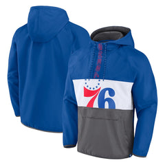Philadelphia 76ers Anorak Flagrant Foul Color-Block Raglan Hoodie Half-Zip Jacket Online