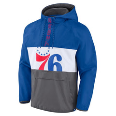 Philadelphia 76ers Anorak Flagrant Foul Color-Block Raglan Hoodie Half-Zip Jacket Online