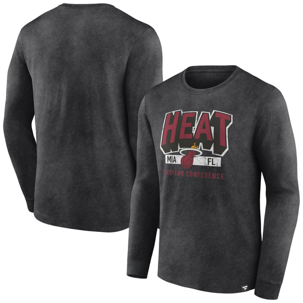 Miami Heat Front Court Press Snow Wash Long Sleeve T-Shirt Outlet