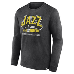 Utah Jazz Front Court Press Snow Wash Long Sleeve T-Shirt On Sale