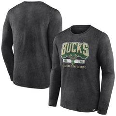Milwaukee Bucks Front Court Press Snow Wash Long Sleeve T-Shirt Outlet