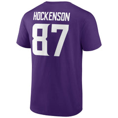 Minnesota Vikings T.J. Hockenson Icon Player Name & Number T-Shirt