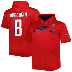 Alexander Ovechkin Washington Capitals Fanatics Big & Tall Captain Patch Name & Number Pullover Hoodie For Sale