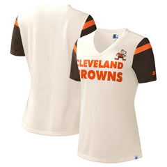 Cleveland Browns Starter Women's Kick Start V-Neck T-Shirt
