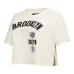 Brooklyn Nets Pro Standard Women's Retro Classic Cropped Boxy T-Shirt On Sale