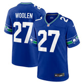Seattle Seahawks Nike Tariq Woolen Throwback Player Game Jersey