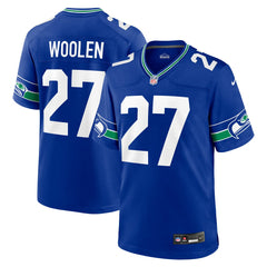 Seattle Seahawks Nike Tariq Woolen Throwback Player Game Jersey