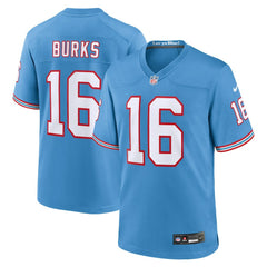 Tennessee Titans Nike Treylon Burks Oilers Throwback Alternate Game Player Jersey