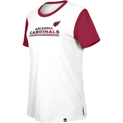 Arizona Cardinals New Era Women's Third Down Colorblock T-Shirt