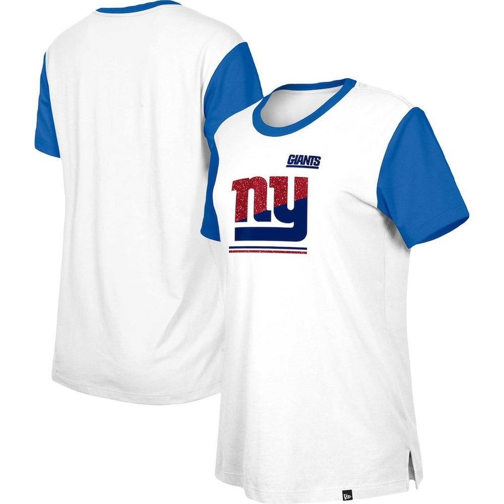 New York Giants New Era Women's Third Down Colorblock T-Shirt