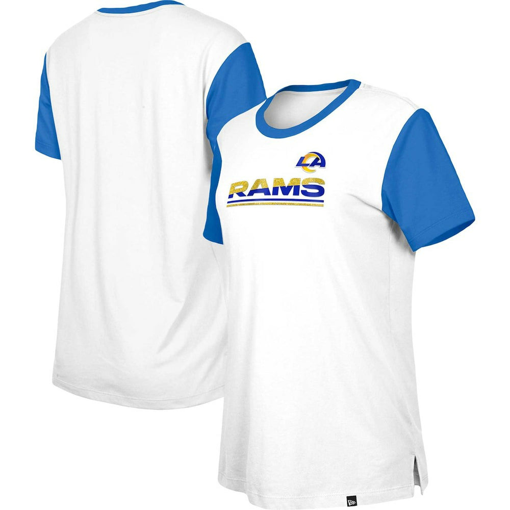 Los Angeles Rams New Era Women's Third Down Colorblock T-Shirt