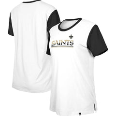 New Orleans Saints New Era Women's Third Down Colorblock T-Shirt