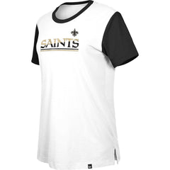 New Orleans Saints New Era Women's Third Down Colorblock T-Shirt