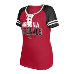 Arizona Cardinals New Era Women's Raglan Lace-Up T-Shirt
