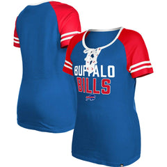 Buffalo Bills New Era Women's Raglan Lace-Up T-Shirt