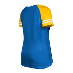 Los Angeles Rams New Era Women's Raglan Lace-Up T-Shirt