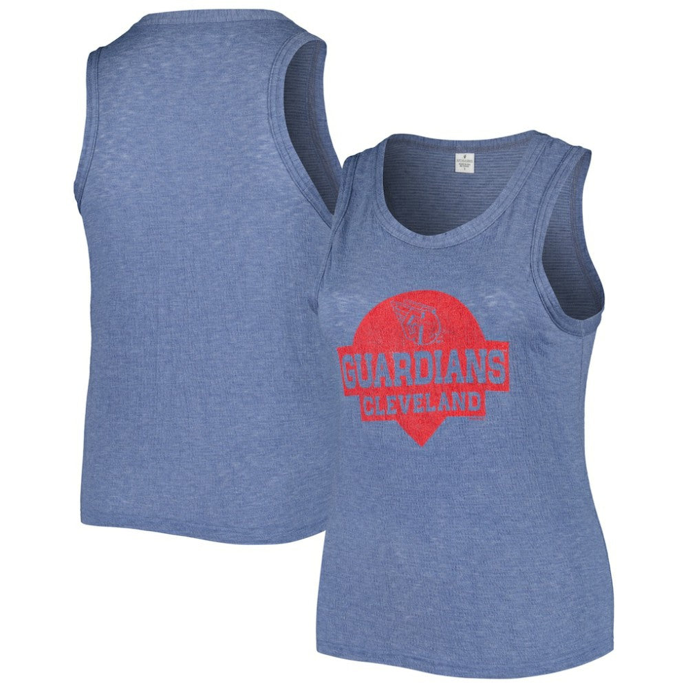 Cleveland Guardians Soft as a Grape Women's Plus Size High Neck Tri-Blend Tank Top | MLB Outlet