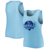 Kansas City Royals Soft as a Grape Women's Plus Size High Neck Tri-Blend Tank Top | MLB Outlet