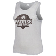 San Diego Padres Soft as a Grape Women's Plus Size High Neck Tri-Blend Tank Top | MLB For sale