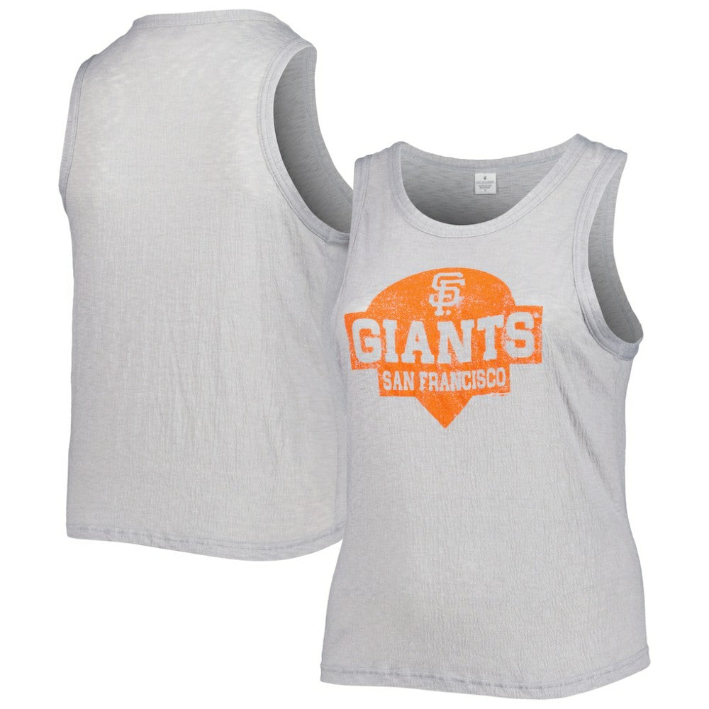 San Francisco Giants Soft as a Grape Women's Plus Size High Neck Tri-Blend Tank Top | MLB Shop