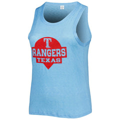 Texas Rangers Soft as a Grape Women's Plus Size High Neck Tri-Blend Tank Top | MLB On Sale