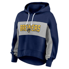 Milwaukee Brewers Fanatics Women's Filled Stat Sheet Pullover Hoodie | MLB Sale