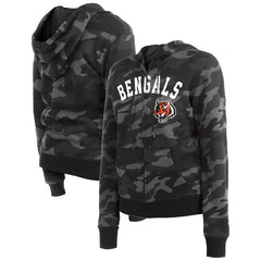 Cincinnati Bengals New Era Women's Camo Full-Zip Hoodie