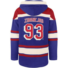 Mika Zibanejad New York Rangers '47 Player Name & Number Lacer Pullover Hoodie Outlet