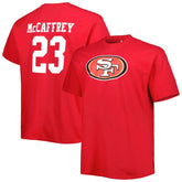 San Francisco 49ers Fanatics Christian McCaffrey Big & Tall Player Name & Number T-Shirt