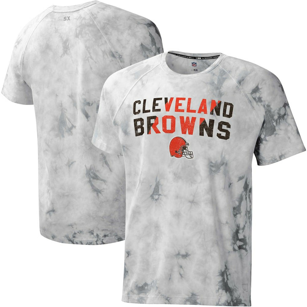 Cleveland Browns MSX by Michael Strahan Resolution Tie-Dye Raglan T-Shirt