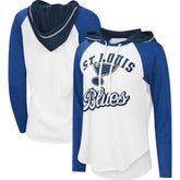 St. Louis Blues G-III 4Her by Carl Banks Women's MVP Raglan Lightweight Hooded T-Shirt On Sale