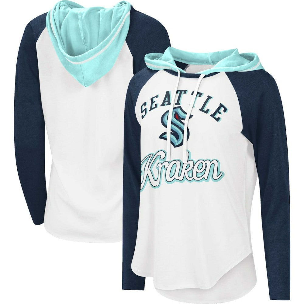 Seattle Kraken G-III 4Her by Carl Banks Women's MVP Raglan Lightweight Hooded T-Shirt For Sale