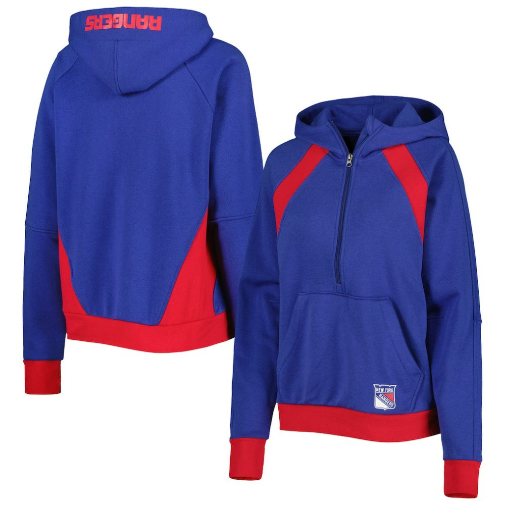 New York Rangers Starter Women's Wishbone Half-Zip Hoodie For Sale