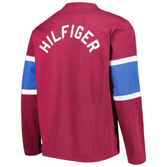 Colorado Avalanche Tommy Hilfiger Walter Lace-Up Long Sleeve Top For Sale